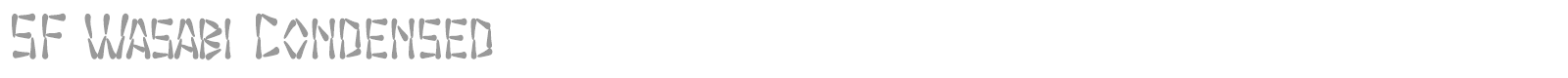 SF Wasabi font preview